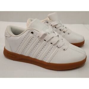 Size 1 K-Swiss Kid's Classic Pro Leather Sneaker/Gum Sole- 53643-110-M-Low